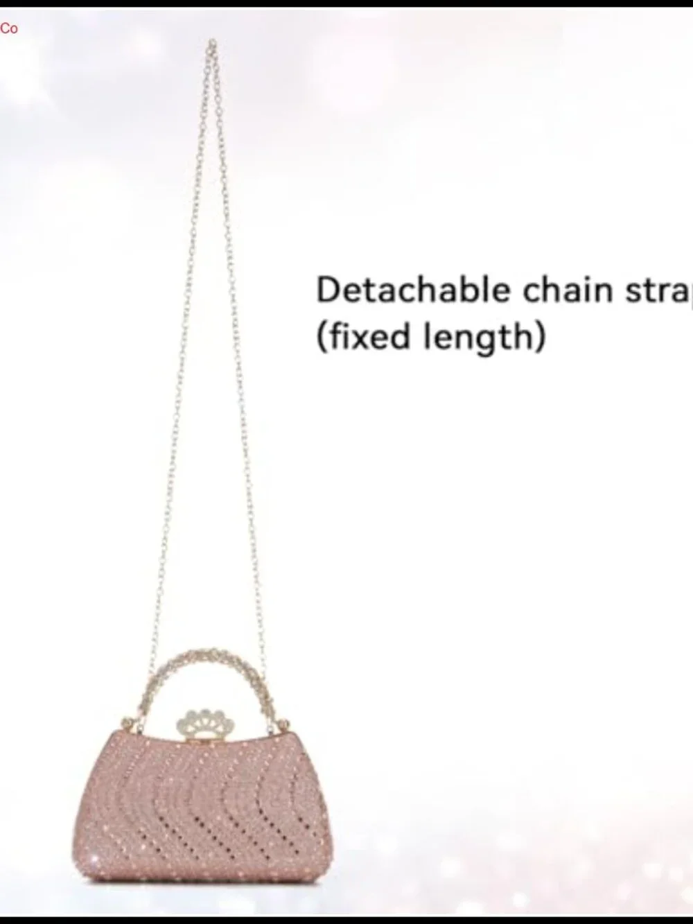 Rhinestone Evening Bag Glitter Clutch Purse Women Sparkly Handbag Chain